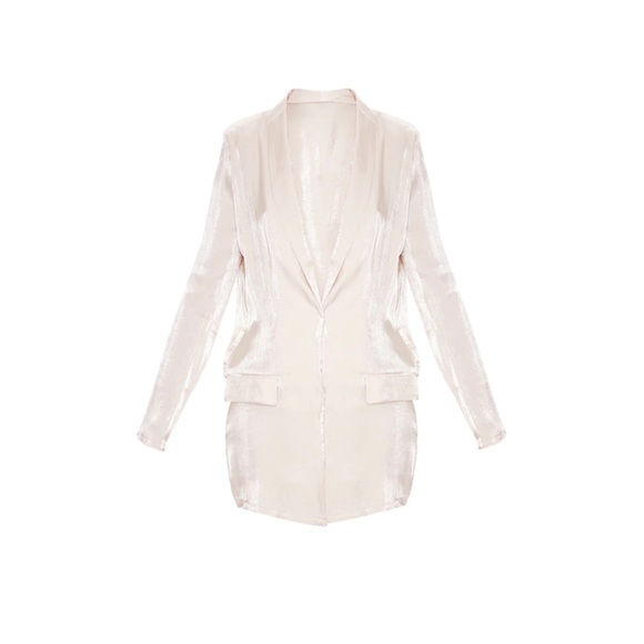 PLT Nude Iridescent Long Sleeve Blazer Dress - Picture 3 of 3